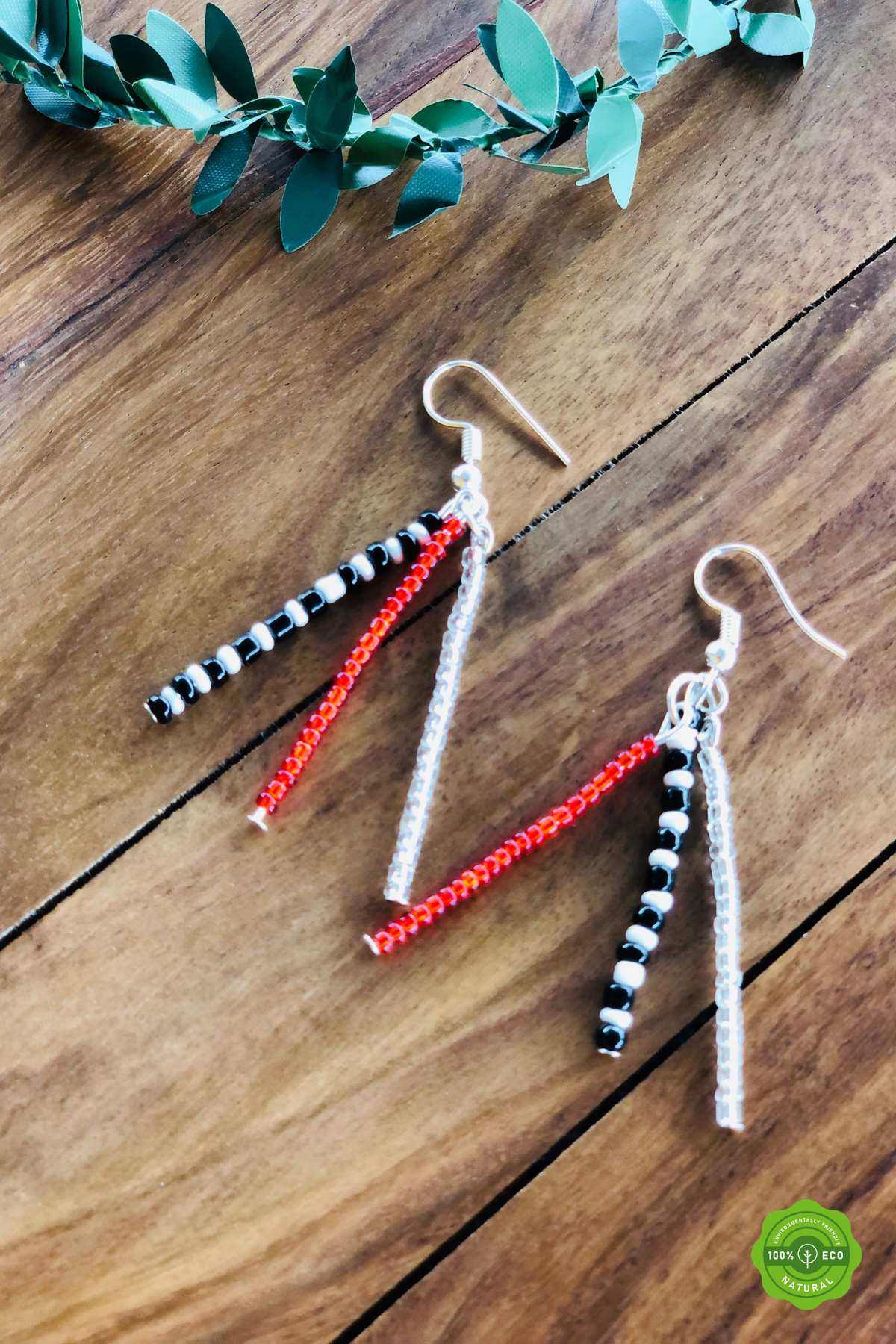 Tri-colored earrings