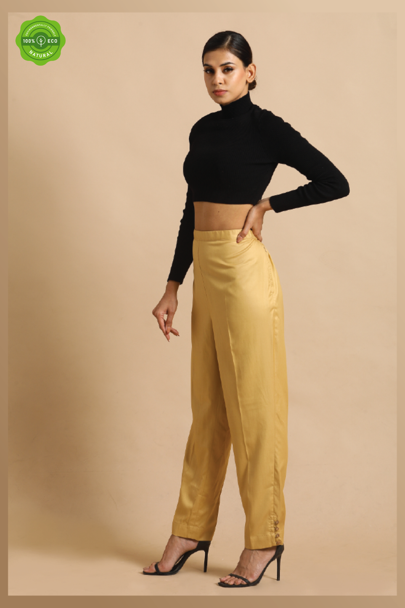 Beige Straight Pant