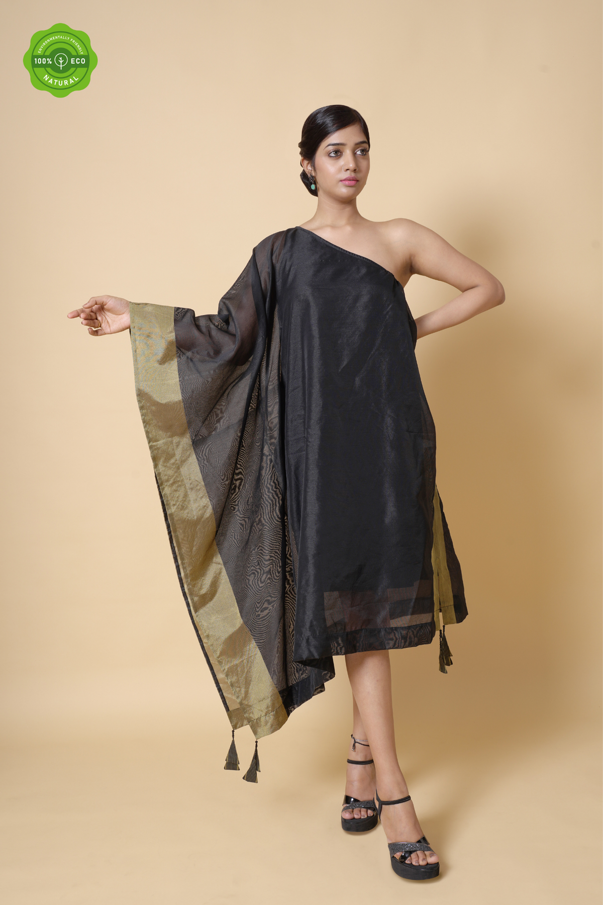 One shoulder  kaftan