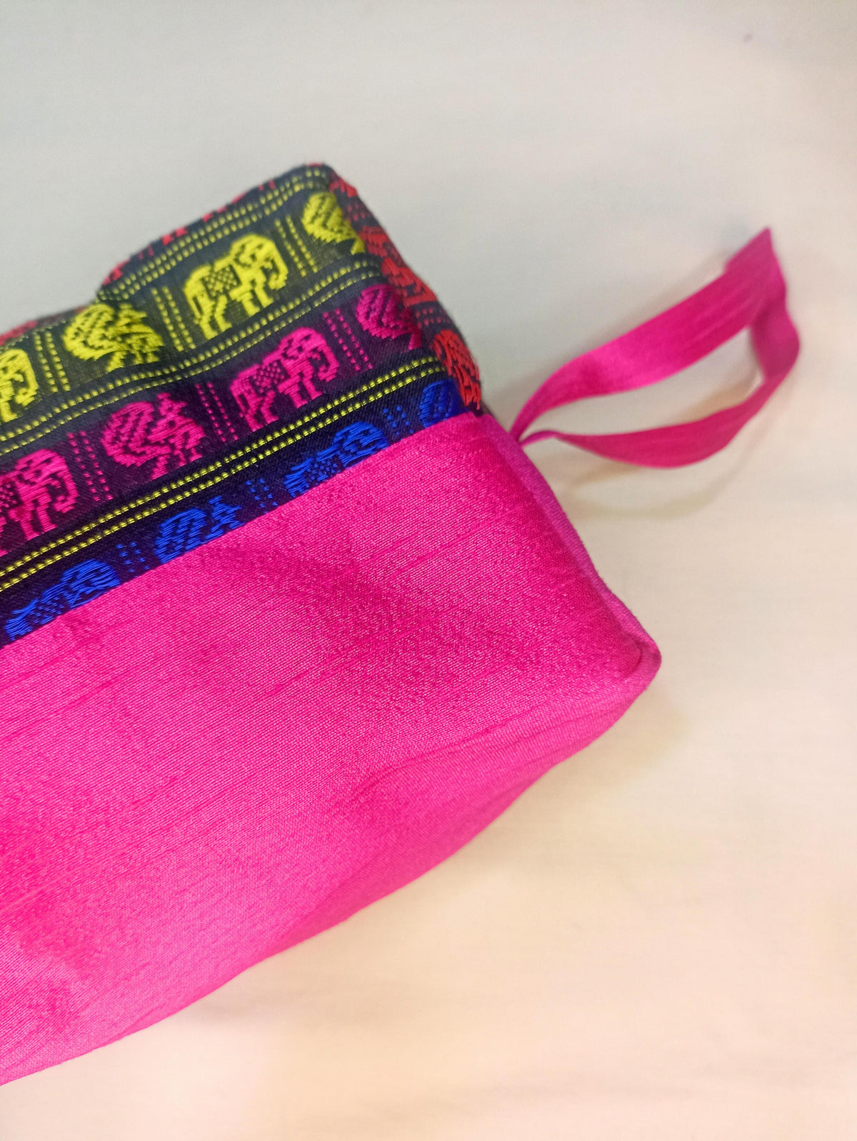 Pink makeup pouch