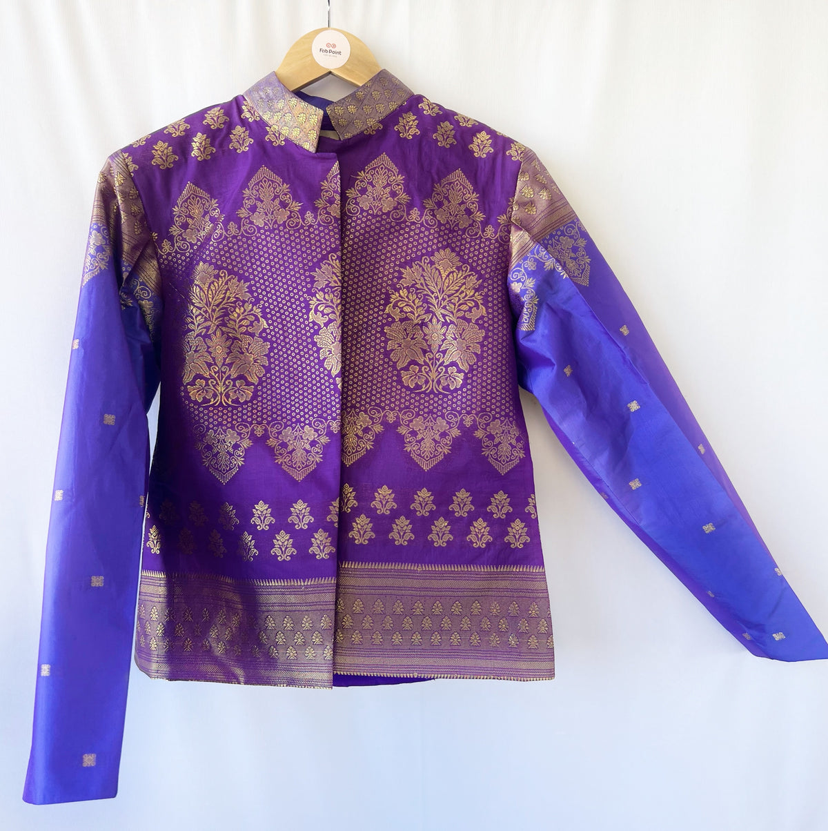 Violet Chinese Collar Jacket &amp; Shrug