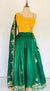 Emerald Green Lehenga With Attached Dupatta