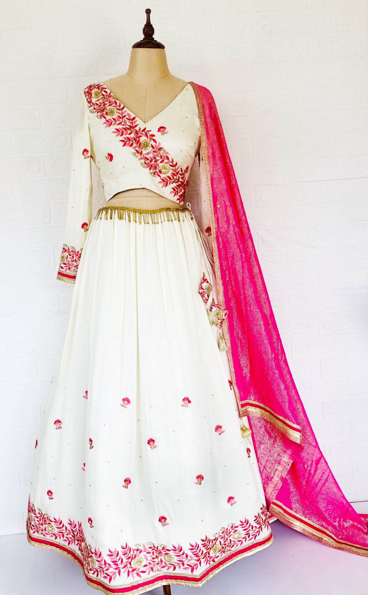 Off-white Lehenga