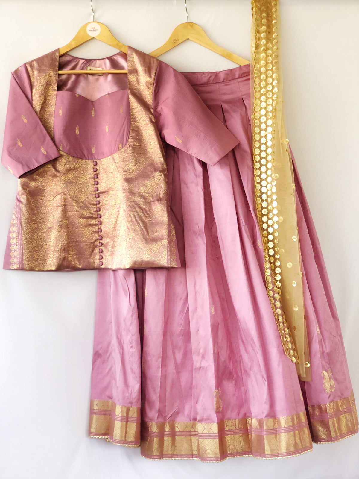 Mauve Purple Lehenga-Top