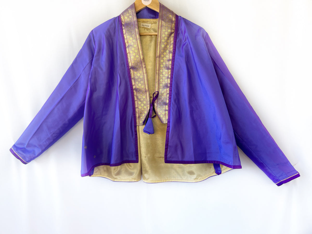 Violet Chinese Collar Jacket &amp; Shrug