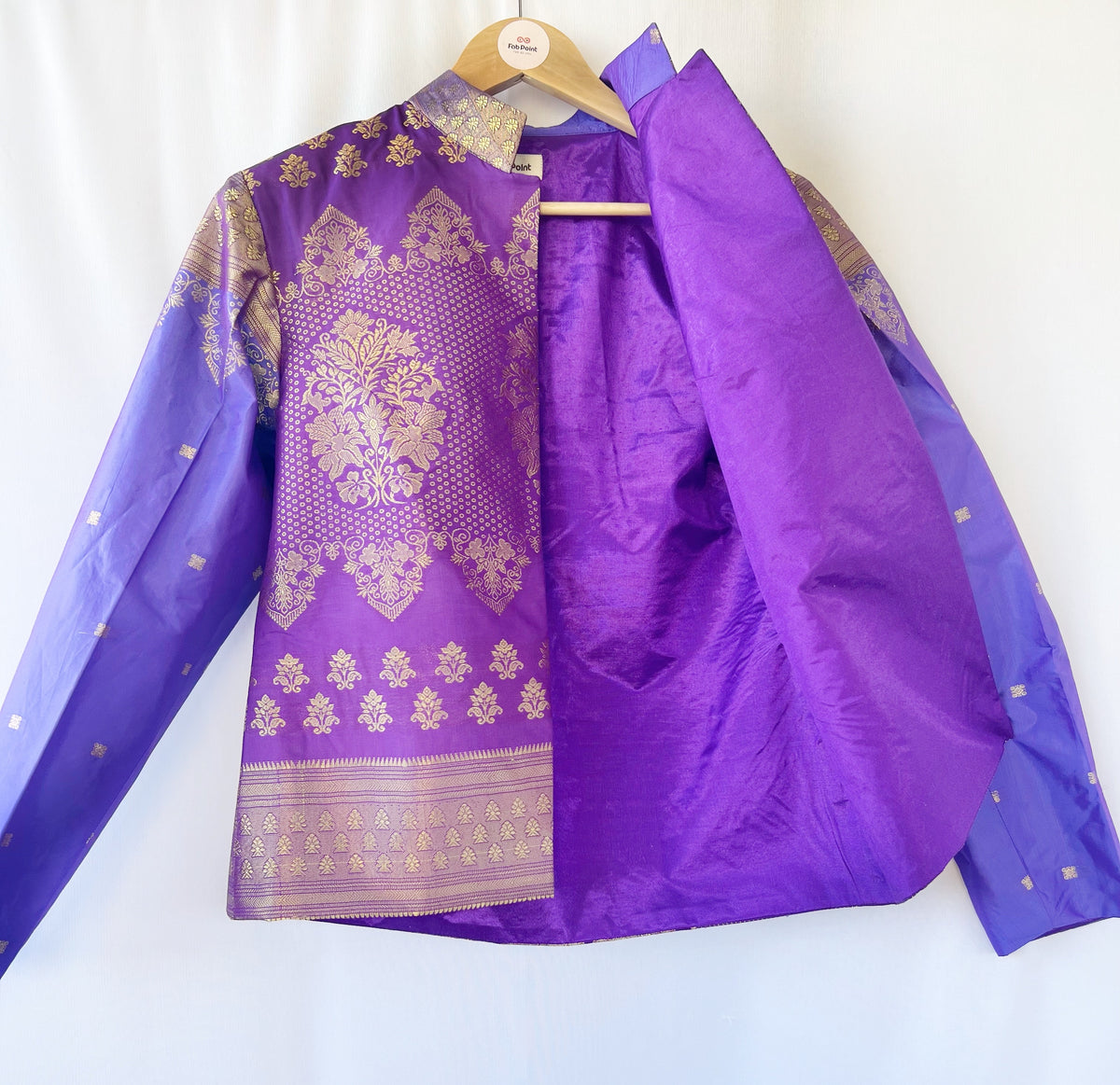 Violet Chinese Collar Jacket &amp; Shrug