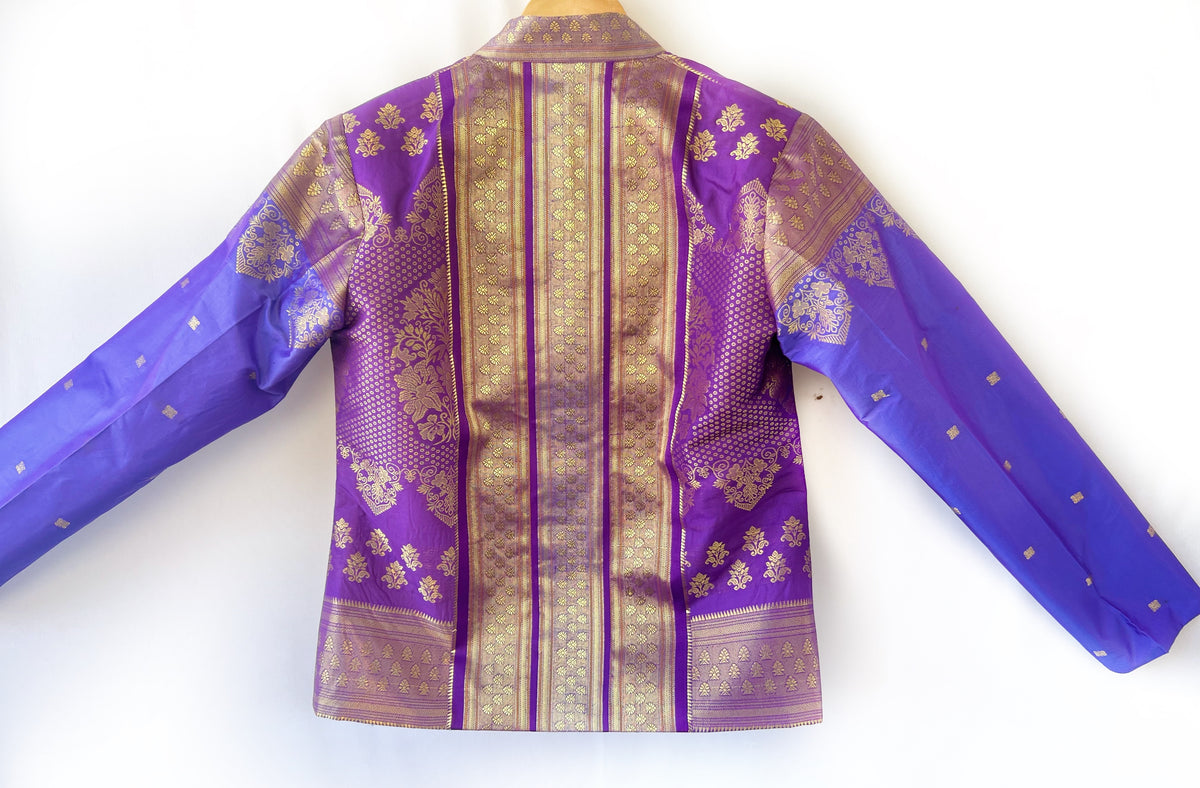 Violet Chinese Collar Jacket &amp; Shrug