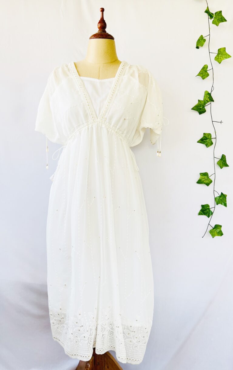 White embroidered dress