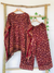 Brick Red Printed Kaftan Set