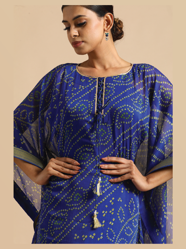 Long Bandhani Kaftan