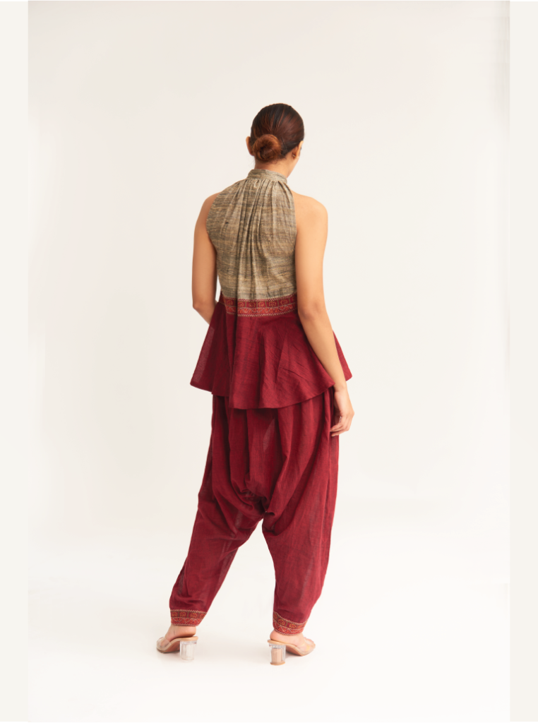 Peplum Top With Dhoti