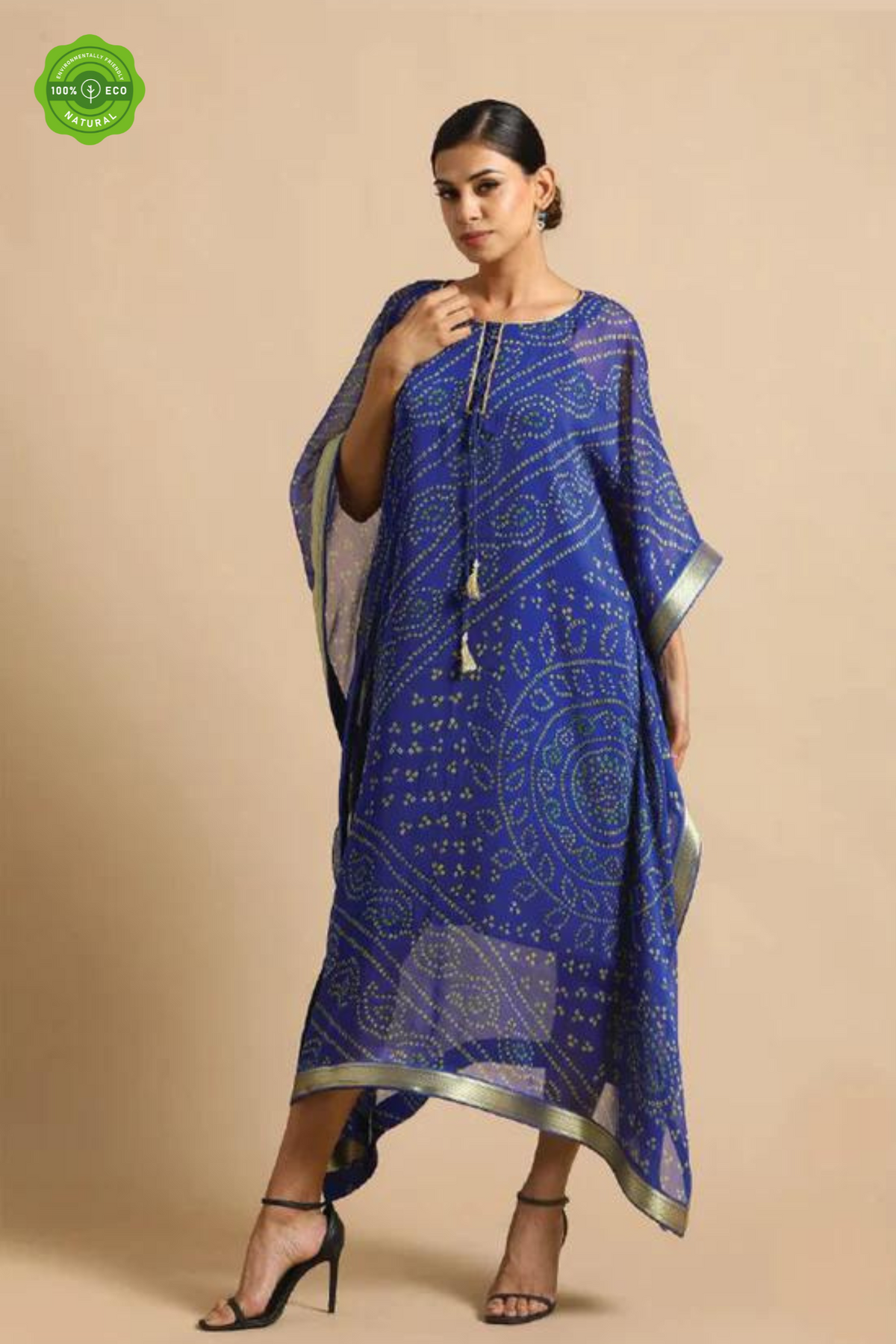 Long Bandhani Kaftan