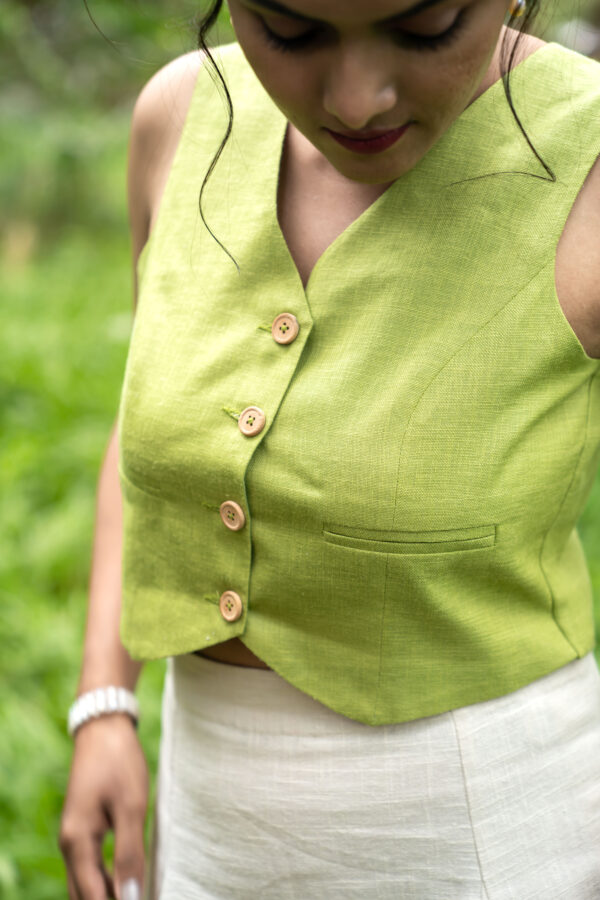 Viola linen waistcoat - Image 3