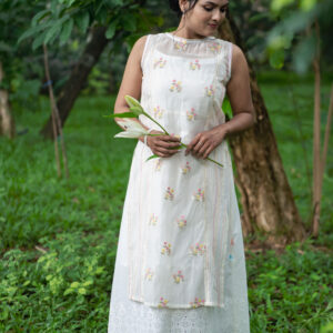 Chanderi Sleeveless dress