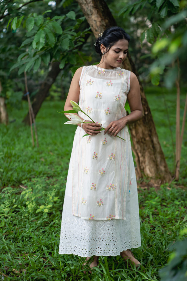 Chanderi Sleeveless dress