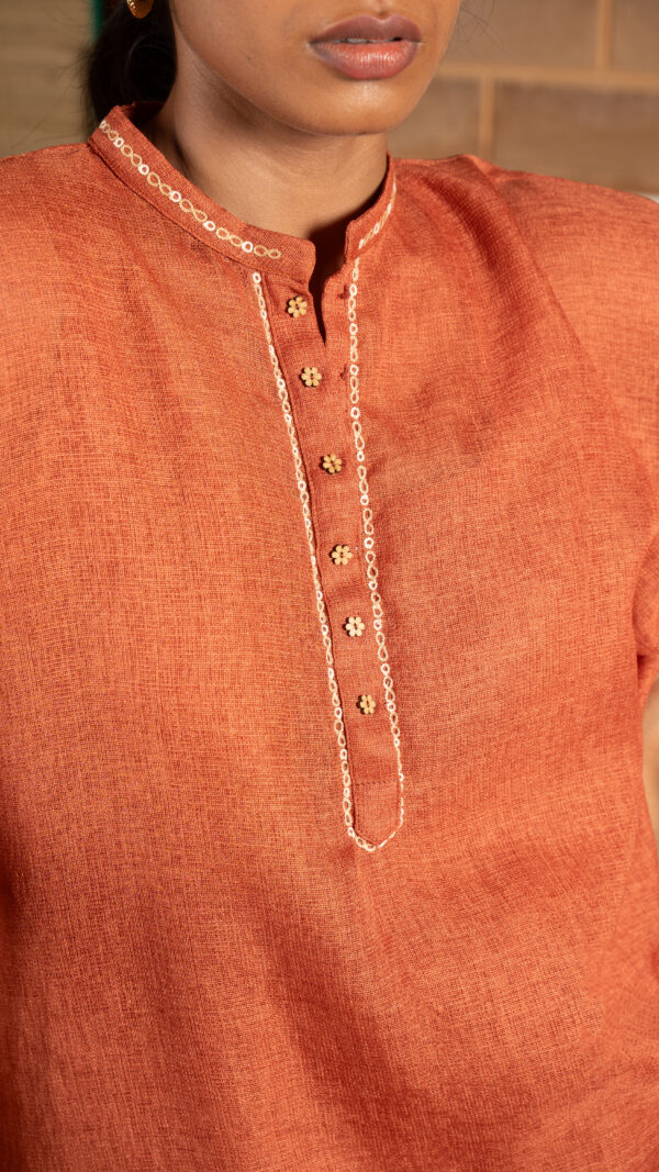 MOONGIL KURTA(rust) - Image 3