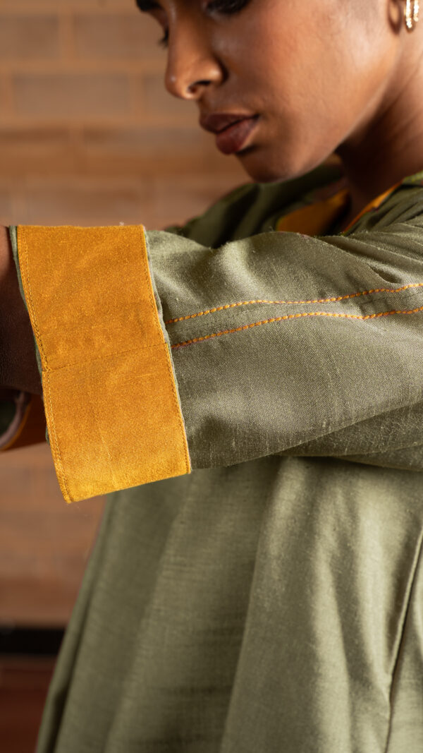 AHAANA KURTA  (olive) - Image 2