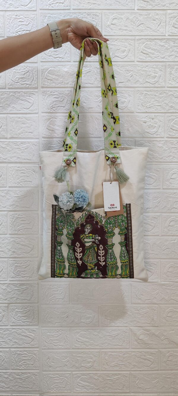 Printed pocket Tote bag
