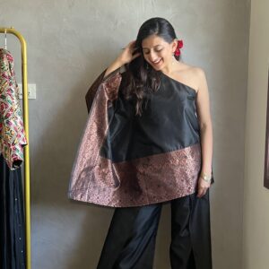 One shoulder kaftan bottom